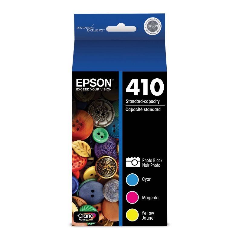 Epson 410 4pk Combo Ink Cartridges - Black/Cyan/Magenta/ Yellow (T410520-CP), 1 of 11