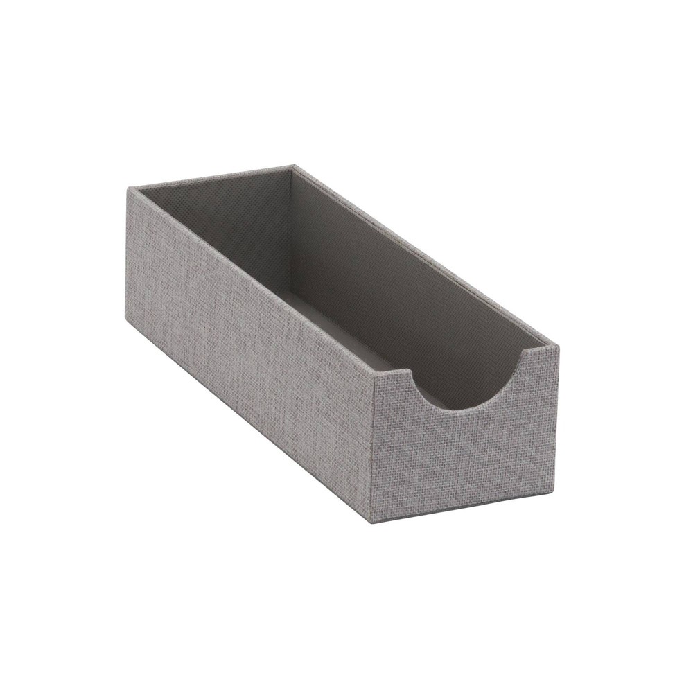 Household Essentials Narrow Shelf Organizer Tray Gray: Portable Polyester Storage & Organization Trays, 12" x 4"