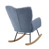 Maliang Glider Chair for Living Room, Teddy Fabric Rocking Chair with Metal Frame - 3 of 4