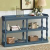 Roman Column Style Console Table, 3-Tier Open Storage Narrow Sofa Entry Table for Living Room, Hallway & Entryway - 2 of 4