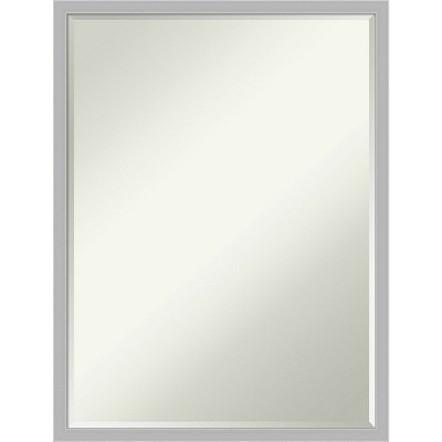 Amanti Art Hera Chrome Petite Bevel Bathroom Wall Mirror 25 x 19 in.