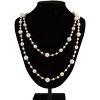 Gold Long Pearl Necklaces for Women White Faux Pearl Necklace Double Layered Pearl Necklace Charm Sweater Chain Jewelry Gifts - 4 of 4