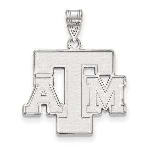 Black Bow Jewelry Sterling Silver Texas A&M Aggies NCAA Large Pendant - 1 of 3