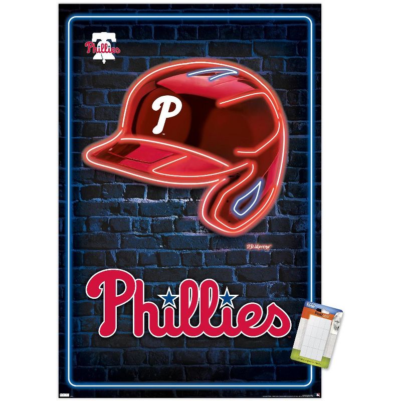 Trends International MLB Philadelphia Phillies - Neon Helmet 23 Unframed Wall Poster Prints, 1 of 7