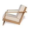 Christopher Knight Home Bennion Modern Acacia Wood Outdoor Accent Chair with Deep Seating, Light Teak/Beige - 4 of 4
