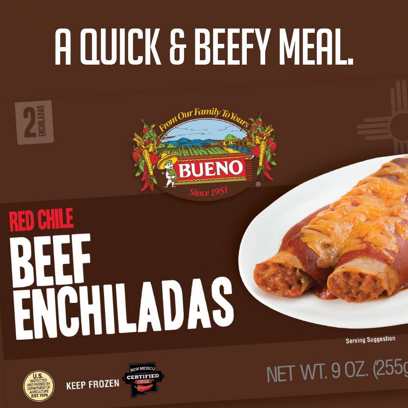 Bueno Red Chile Frozen Beef Enchiladas - 9oz, 3 of 4