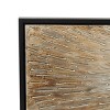 Canvas Starburst Handmade Radial Framed Wall Art with Black Frame Brown - Olivia & May: Modern Glam Decor, Abstract Painting - image 3 of 4