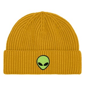 Dalix Alien Fisherman Beanie Hat Winter Knit Cuffed Watch Cap Mens - 1 of 4