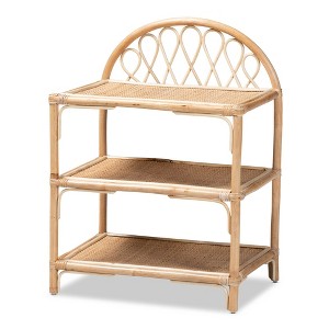 31.7" Redell Rattan 3 Tier Display Shelf Natural/Brown - bali & pari - 1 of 4