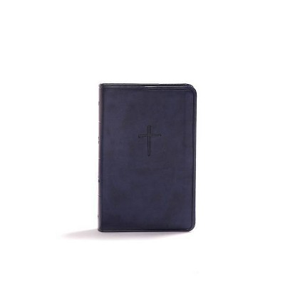 KJV Compact Bible, Navy Leathertouch, Value Edition - by  Holman Bible Publishers (Leather Bound)