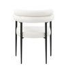 Sapphtopaz Dining Chairs Modern Boucle Upholstered Side Chairs with Metal Legs and Backrest Dining Chair Set of 2 for Dining Room, Living Room - 2 of 4