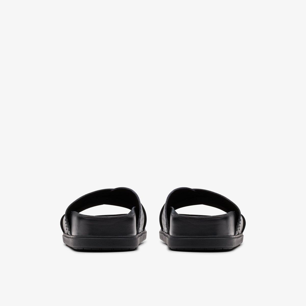 Clarks Mens Torford Cross Black Leather Sandals - thumbnail 6