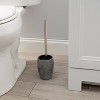Eclat Glitter Bowl Brush Holder Gray - Elle Décor - 4 of 4