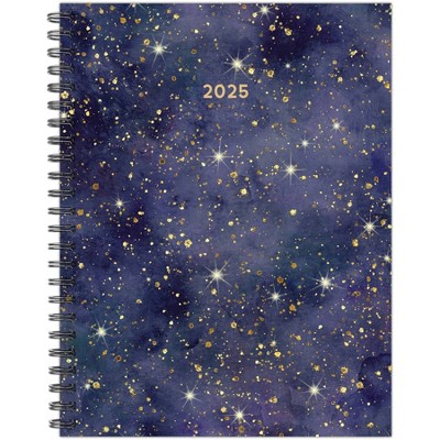 Willow Creek Press Starry Night 2025 6.5"x8.5" Softcvr Weekly Planner: Spiral Binding, Paper, All Ages, January-December