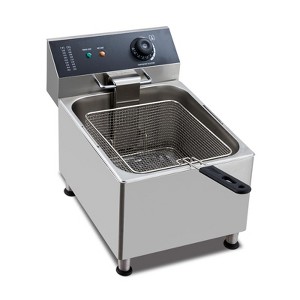 Commercial Deep Fryer with Basket and Lid, 1700W Stainless Steel Countertop Electric Oil Fryer with Temperature Control Function for Home Use - 1 of 4