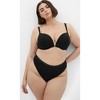 Women's Plus Size 3 Pack Cotton Thong - black | CITY CHIC - 2 of 4