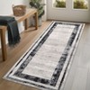 Washable Modern Bordered Rug Non Slip Low Pile Rug Soft Throw Floor Cover Foldable Indoor Carpet for Living Room Bedroom Playroom Nursery - 2 of 4