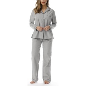 Cocoom Striped Long Sleeve Pajama Pants Set with Notch Collar  Cozy & Stylish Sleepwear - 1 of 4