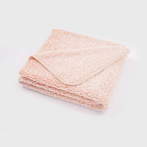 50x60 Frosted Cozy Faux Shearling Throw Blanket Pink - freshmint