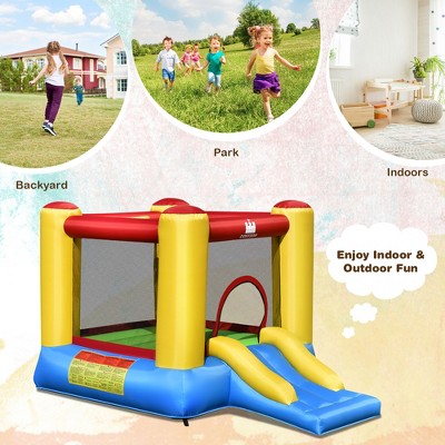 Colorful Inflatable Bouncer House with Slide and Blower
