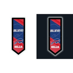 Evergreen Ultra-Thin Glazelight LED Wall Decor, Pennant, Buffalo Bills- 9 x 23 Inches Made In USA - 1 of 4