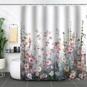 LunaLulinlk Colorful Flowers Shower Curtain for Bathroom - 1 of 4