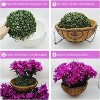 GAOMON 2 Set Artificial Outdoor Bougainvillea Flowers with Brown Basket, Artificial Hanging Flowers Plant - 4 of 4