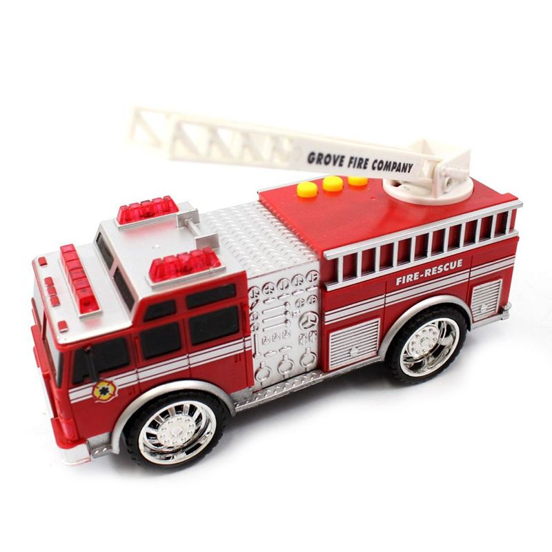 Insten 2 Piece Emergency Vehicle Toy Playset For Kids, Fire Truck, Police Car, Ambulance, 7in, 2 of 6