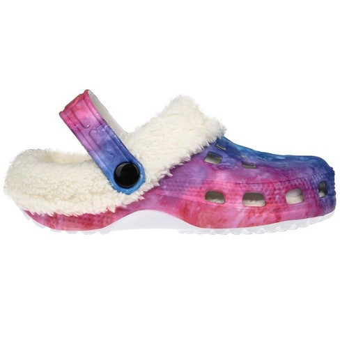 Limited Too Girl's House Slippers in Pink with Pom Poms and Colorful Fuzzy  Footbed Size 11-12 Kids Small