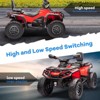 Jojoka 12V Ride On ATV 4 Wheeler Toy Car w/ 2 Spacious Seat, 2 Speeds,LED Lights,Spring Suspension,Bluetooth,Ideal Gift for 3+ - 3 of 4