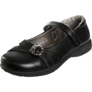 French Toast Girls School Shoes with Buckle Flower Details (Little Kids) - 1 of 4