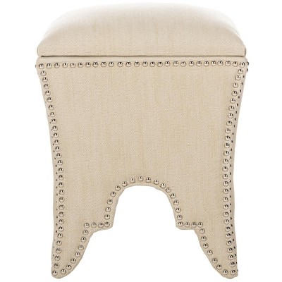 Deidra Ottoman with Silver Nail Heads  - Safavieh