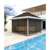 13x13 FT Gazebo Tent Outdoor Pop Up Canopy Tent with Netting, Adjustable Height Instant Gazebos for Patio Garden Backyard - 2 of 4