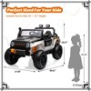 Jojoka 24V Ride on Truck Car for Kids, Battery Powered 4*55W Motor Electric Toys with Remote Control, 2 Seatl, Spring Suspension, Bluetooth, 3 Speeds - 2 of 4