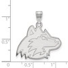 Black Bow Jewelry 10k White Gold Northern Illinois Huskies NCAA Large Pendant - 2 of 3