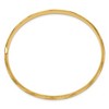 Black Bow Jewelry 4.75mm 14k Yellow Gold Diamond Cut & Satin Hinged Bangle Bracelet - 2 of 4