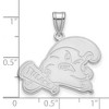Black Bow Jewelry 14k White Gold Tulane Green Wave NCAA Large Pendant - 2 of 3