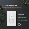 ELEGRP Sensor Light Switch, PIR Infrared Motion Activated Wall Switch No Neutral Wire, Single Pole for CFL/LED/Incandescent Bulb, UL Listed,White 2PC - 2 of 4