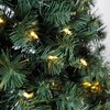 Home Heritage 5 Foot Tall Half Pine Prelit Artificial Holiday Tree with Warm White LED Lights and Folding Stand - image 3 of 4