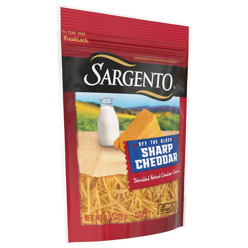 Sargento Natural Sharp Cheddar Shredded Cheese - 8oz, 5 of 10