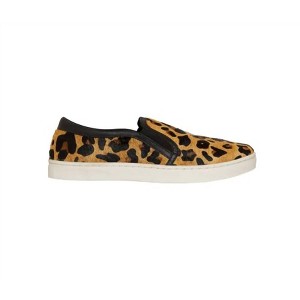 Women's Wo's Leather Leopard Hair On Hide Slip On Sneakers - Myra - 1 of 4