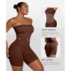 SHAPELLX Women's Shapewear Bodysuits Tummy Control Butt Lifter Body Shaper Strapless Seamless Mid Thigh Jumpsuit Tops—Brown 38 - 3 of 3