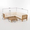 Maggift Patio Seating Sets Outdoor, Featuring Unique Design, Ideal for Chats, Perfect for Gardens, Living Spaces, Beige, 88.5"*30.25"*26.5" - 2 of 4