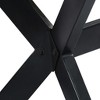 vidaXL Dining Table 55.1 inches x27.6 inches x29.5 inches  Solid Rough Mango Wood - 4 of 4