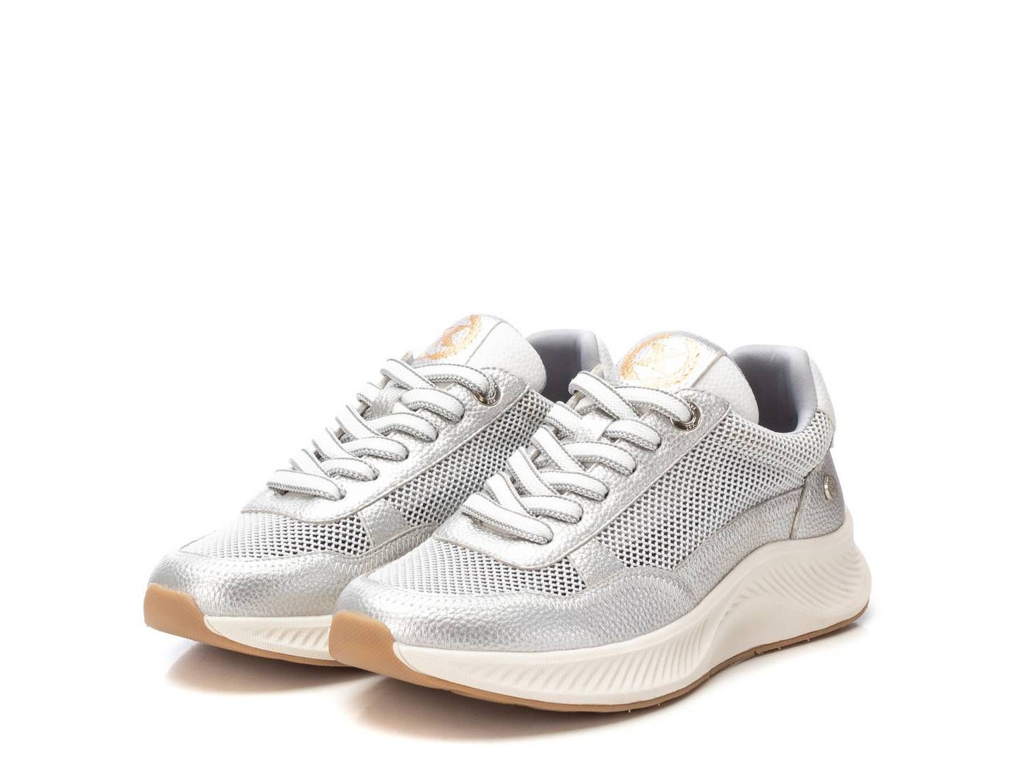 Женские кроссовки XTI Fashion Casual Sneakers 143784 Silver, цвет: Серебряный — фото 5