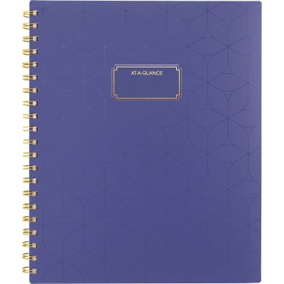 Badge Geo Weekly/Monthly Planner, 11 x 9.25, Purple/Gold Cover, 13-Month (Jan to Jan): 2025 to 2026
