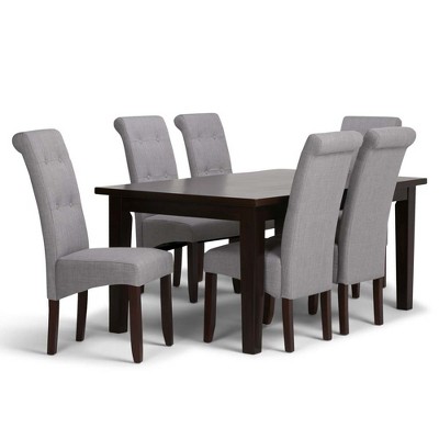 7pc Essex Solid Hardwood Dining Set Dove Gray - WyndenHall