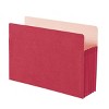 Smead File Pocket, Straight-Cut Tab, 5-1/4" Expansion, Legal Size, Red, 10 per Box (74241) - 2 of 4