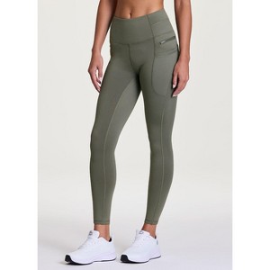 RBX Active Women's Fleece Lined Legging, Fitted Quick Drying Workout Running Hiking Pants with Zipper Pockets - 1 of 4