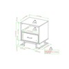 NicBex Nightstand with Drawers,1pc Side Table with Wood Frame,bedside Table for Bedroom,Living Room,Brown/Black/White/Gray - 3 of 4